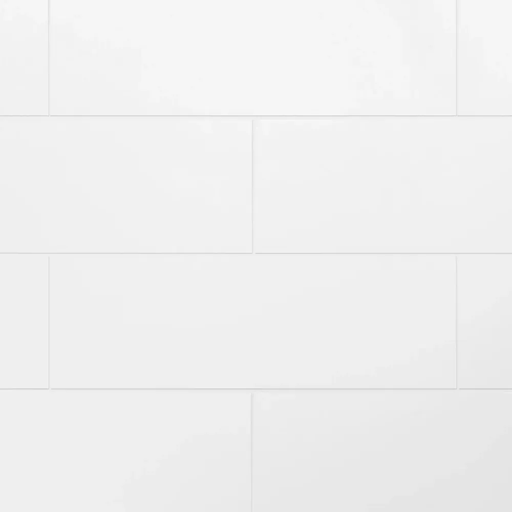 GoodHome Carrelage mural intérieur blanc 30 x 90 cm Aragone- Carrelage Mural Uni