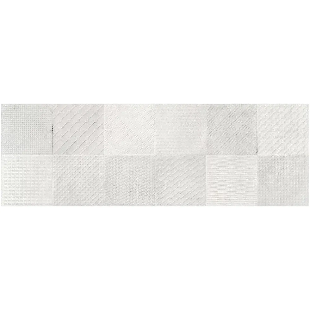 Carrelage Mural Effet Béton<Carrelage mural intérieur effet béton blanc décor carrés texturés L.90 x l.30 cm x ép.8 mm, Pavlos