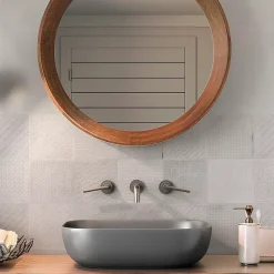 Carrelage Mural Effet Béton<Carrelage mural intérieur effet béton blanc décor carrés texturés L.90 x l.30 cm x ép.8 mm, Pavlos