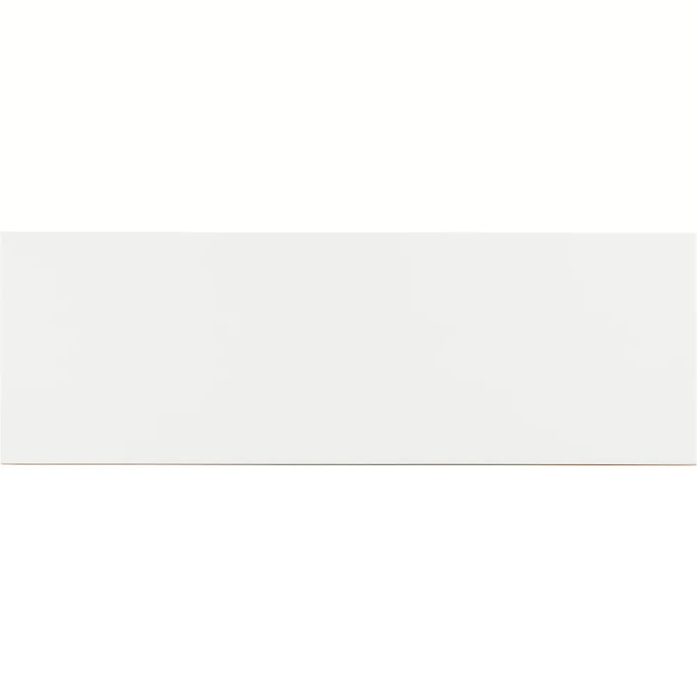 GoodHome Carrelage Mural Uni|Carrelage Mural Pour Douche<Carrelage mural intérieur grès cérame émaillé mat blanc lisse L.60 x l.20 cm x ép.8,3 mm, Plain