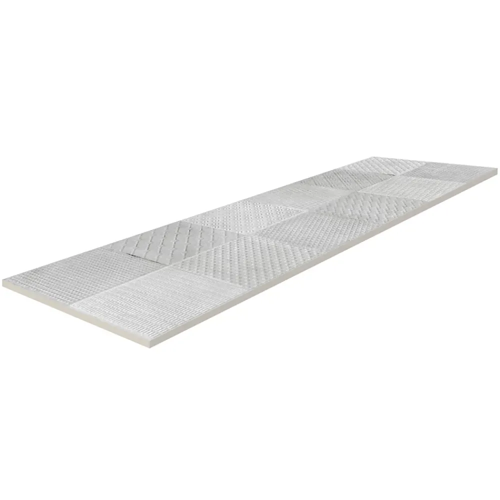 Carrelage Mural Pour Cuisine|Carrelage Mural Effet Béton<Carrelage mural intérieur effet béton gris décor carrés texturés L.90 x l.30 cm x ép.8 mm, Pavlos