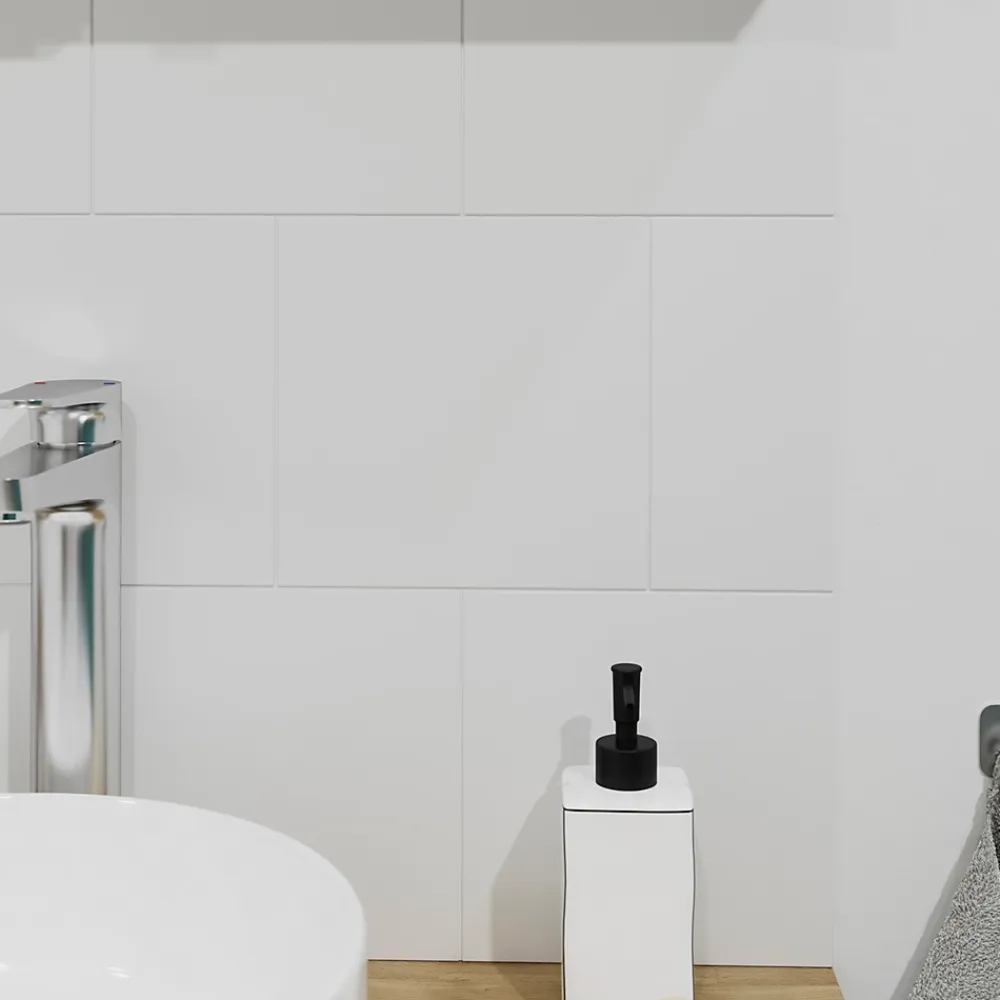 Carrelage Mural Uni|Carrelage Mural Pour Douche<Carrelage mural intérieur blanc brillant L.20 x l.20 cm x ép.6,5 mm, Spezzia
