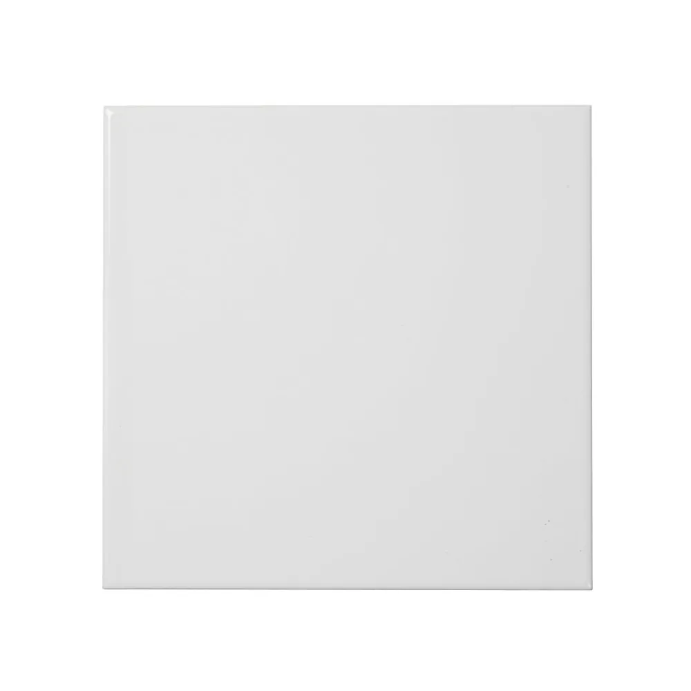 Carrelage Mural Uni|Carrelage Mural Pour Douche<Carrelage mural intérieur blanc brillant L.20 x l.20 cm x ép.6,5 mm, Spezzia