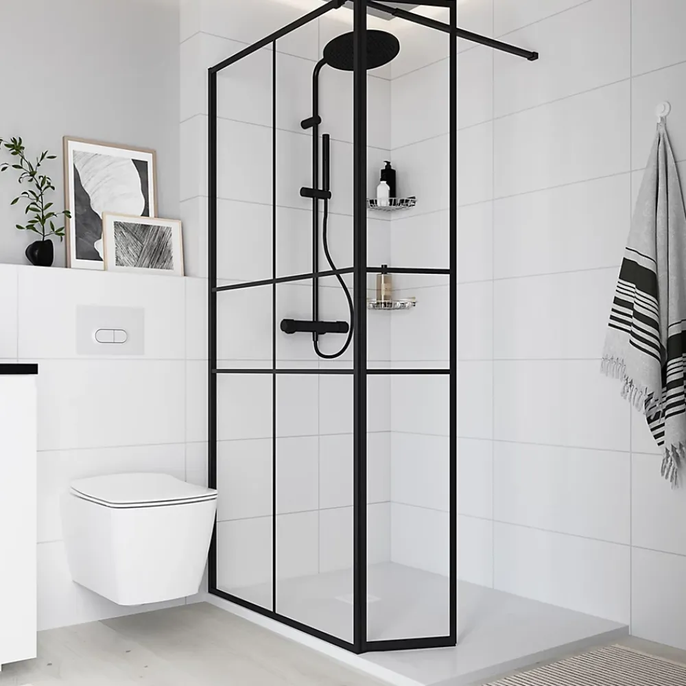 GoodHome Faïence Unie|Faïence Pour Douche<Carrelage mural intérieur blanc mat L.60 x l.30 cm x ép.9 mm, Perouso Crizi