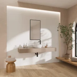 GoodHome Faïence Unie|Faïence Pour Douche<Carrelage mural intérieur blanc mat L.60 x l.30 cm x ép.9 mm, Perouso Crizi