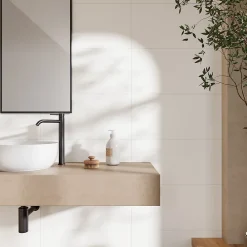 GoodHome Faïence Unie|Faïence Pour Douche<Carrelage mural intérieur blanc mat L.60 x l.30 cm x ép.9 mm, Perouso Crizi