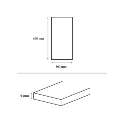 GoodHome Faïence Unie|Faïence Pour Douche<Carrelage mural intérieur blanc mat L.60 x l.30 cm x ép.9 mm, Perouso Crizi