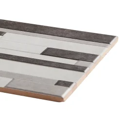 Carrelage Mural Pour Douche|Carrelage Mural Pour Cuisine<Carrelage mural intérieur décoratif effet béton, gris clair, noir L.25 x l.40 cm x ép.8,8 mm, Cimenti