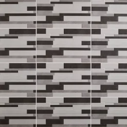 Carrelage Mural Pour Douche|Carrelage Mural Pour Cuisine<Carrelage mural intérieur décoratif effet béton, gris clair, noir L.25 x l.40 cm x ép.8,8 mm, Cimenti