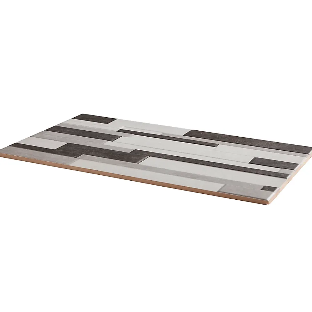 Carrelage Mural Pour Douche|Carrelage Mural Pour Cuisine<Carrelage mural intérieur décoratif effet béton, gris clair, noir L.25 x l.40 cm x ép.8,8 mm, Cimenti