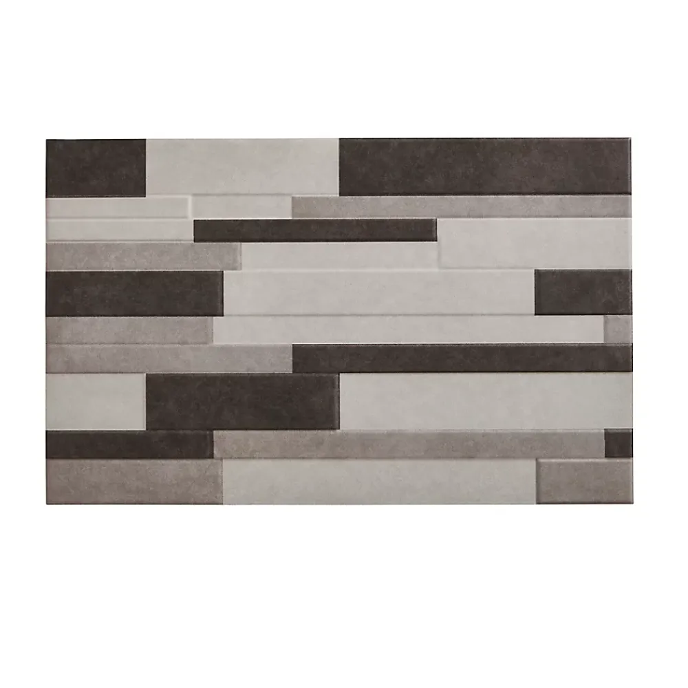 Carrelage Mural Pour Douche|Carrelage Mural Pour Cuisine<Carrelage mural intérieur décoratif effet béton, gris clair, noir L.25 x l.40 cm x ép.8,8 mm, Cimenti
