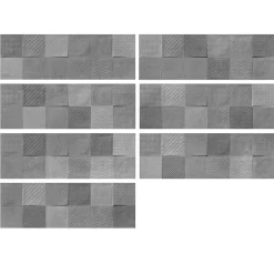 Carrelage Mural Effet Béton<Carrelage mural intérieur effet béton anthracite décor carrés texturés L.90 x l.30 cm x ép.8 mm, Pavlos