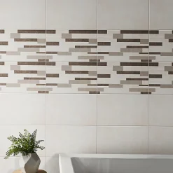 Carrelage mural intérieur effet béton ivoire L.40 x l.25 cm x ép.8,8 mm, Cimenti- Carrelage Mural Pour Douche|Carrelage Mural Pour Wc