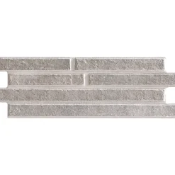 Lux Mosaic Carrelage Mural Intérieur/Extérieur Grès cérame Premium 15x45 cm Amsterdam Grey Rectangulaire Effet Brique- Carrelage Mural Effet Pierre|Carrelage Mural Pour Wc