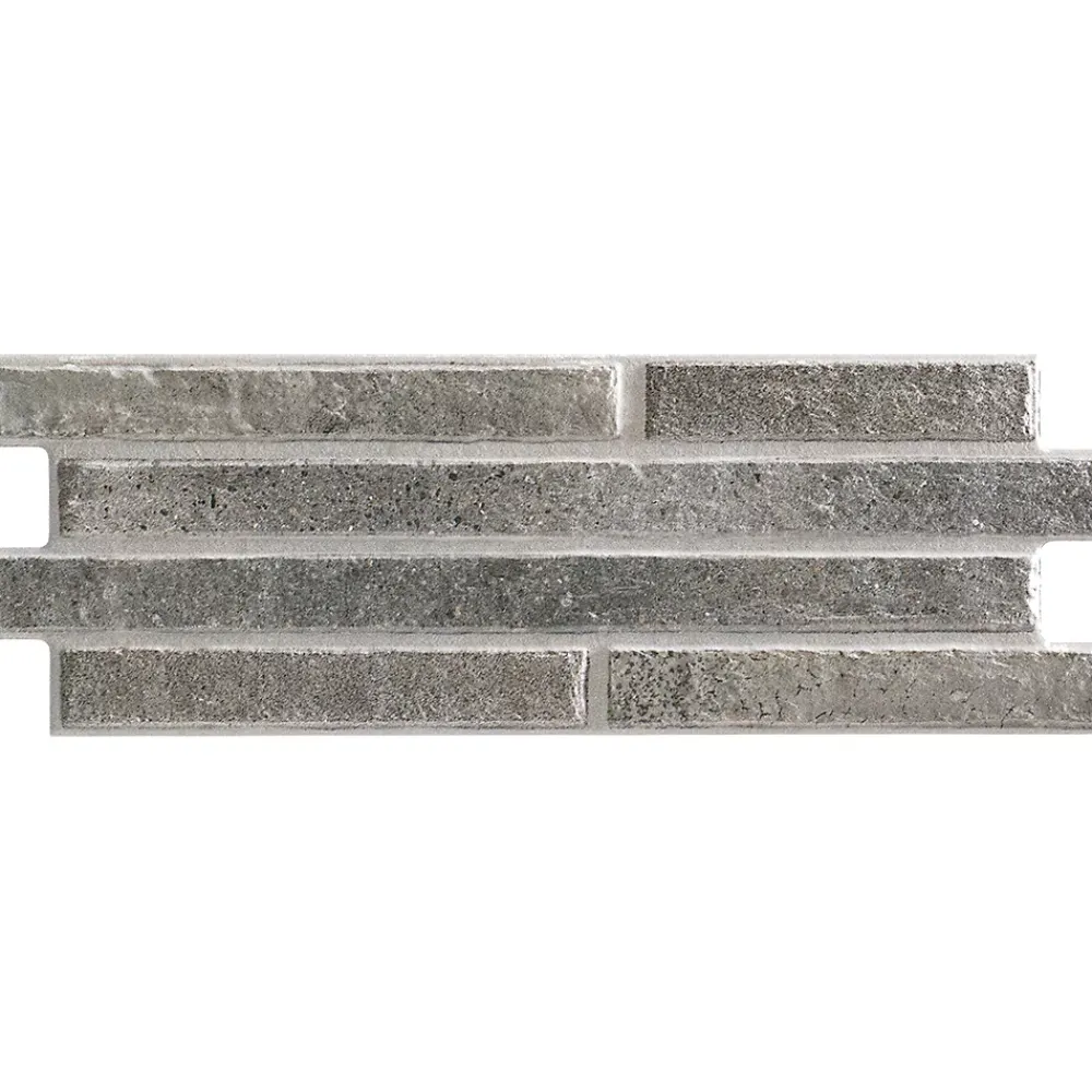 Lux Mosaic Carrelage Mural Effet Pierre|Carrelage Mural Pour Cuisine<Carrelage Mural Intérieur/Extérieur Grès cérame Premium 15x45 cm Amsterdam Charcoal Rectangulaire Effet Brique