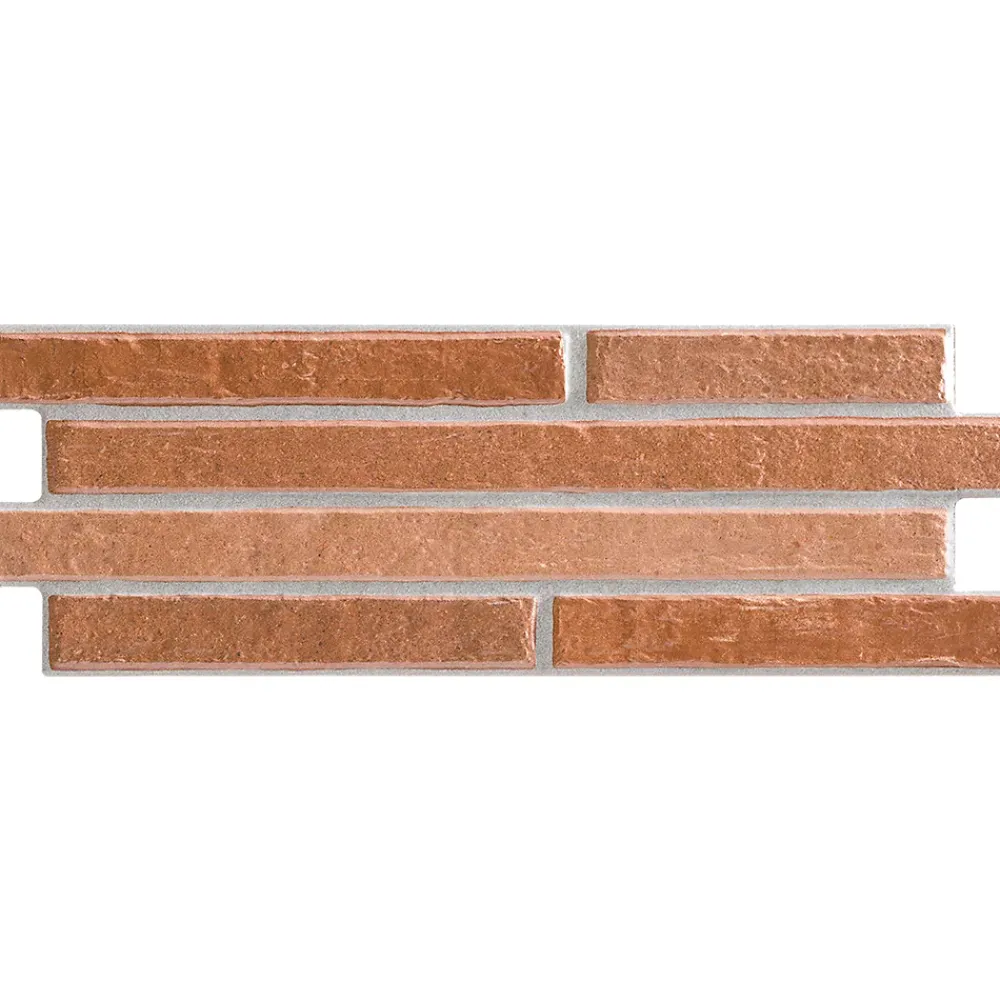 Lux Mosaic Carrelage Mural Effet Pierre|Carrelage Mural Pour Cuisine<Carrelage Mural Intérieur/Extérieur Grès cérame Premium 15x45 cm Amsterdam Cotto Rectangulaire Effet Brique