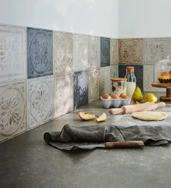 GoodHome Carrelage Mural Effet Carreaux De Ciment|Carrelage Mural Pour Douche<Carrelage mural multicolore effet carreaux de ciment L.20 x l.20 cm x ép.8 mm, Koney