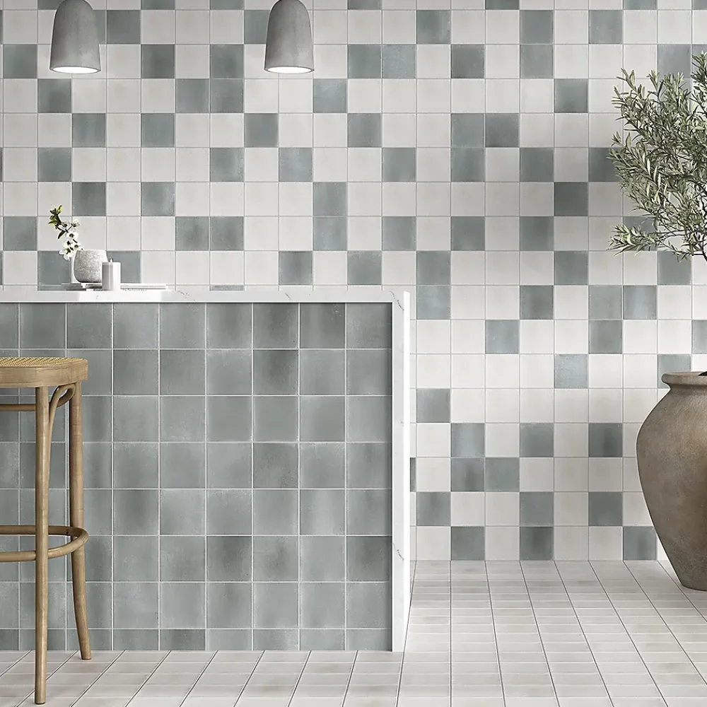 Lux Mosaic Carrelage Mural Premium Beret Steel Série 12x12cm- Carrelage Mural Effet Béton