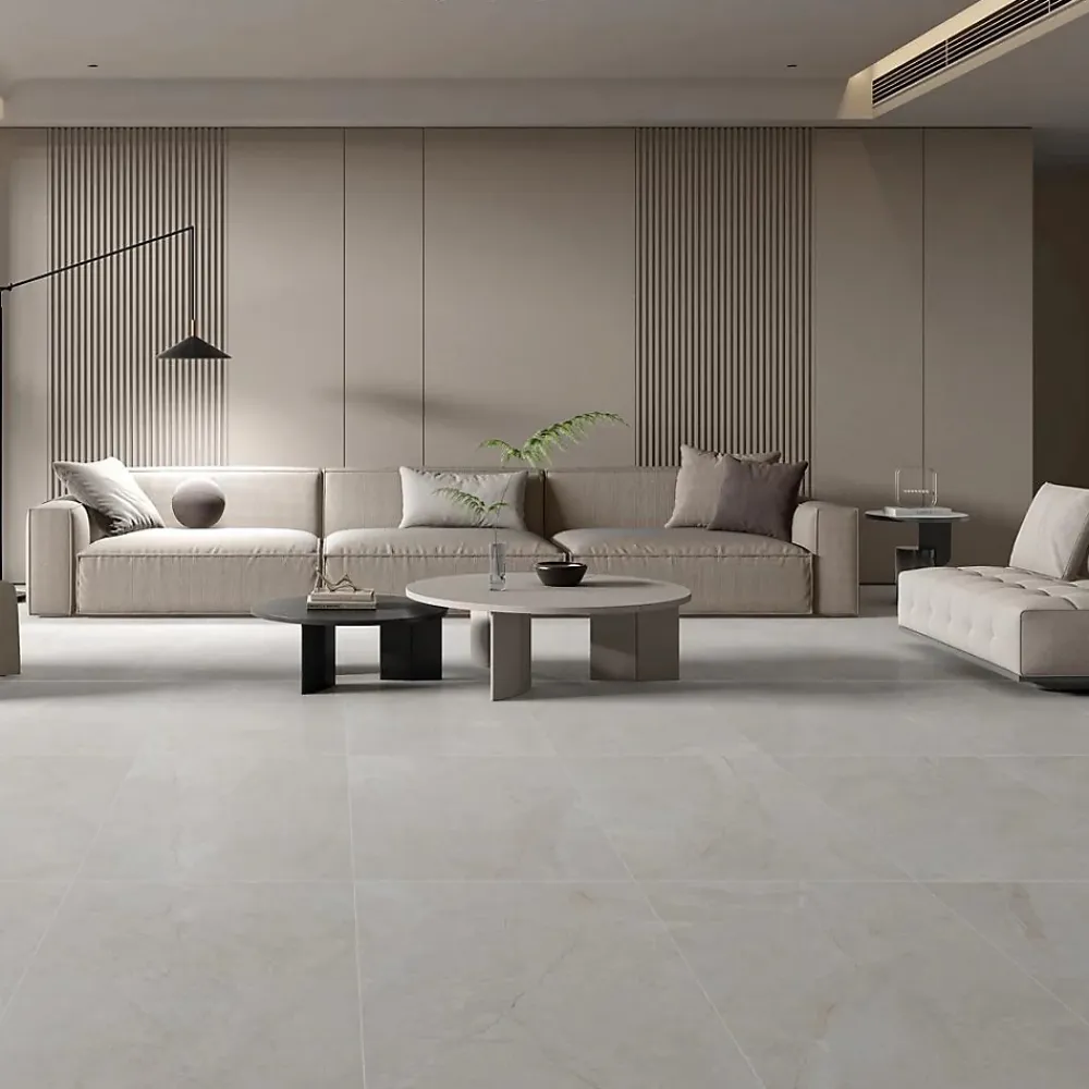 Rentside CARRELAGE PETROS CREAM EFFET PIERRE 120X60- Carrelage Sol Effet Pierre