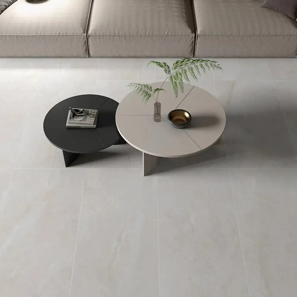 Rentside CARRELAGE PETROS CREAM EFFET PIERRE 120X60- Carrelage Sol Effet Pierre