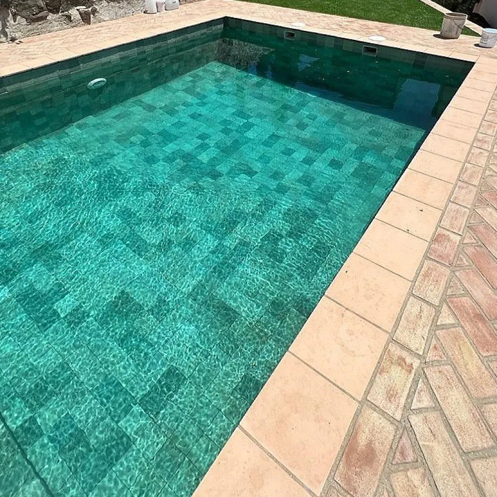Concept Mosaïque Carrelage Piscine piscine BALI GREEN 30x60 cm imitation pierre de bali- Carrelage Extérieur Et Terrasse