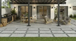 Vitacer Carrelage Slaterock 2cm Blanc - ADZ 90 x 60cm ( vendu par boite de 1,07 m² )- Carrelage Extérieur Et Terrasse