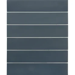 Eiffel art construction Carrelage sol / mur brique effet béton bleu pétrole mate 6x30 cm WADI INDACO- Carrelage Sol Effet Béton