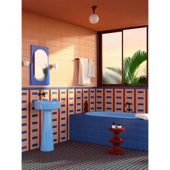 Aelle Carrelage Carrelage Sol Uni<Carrelage sol / mur briquette rectangulaire uni rose brillant 5X15 cm FÄRGBLOCK LUCIDO CIPRIA FGB108L