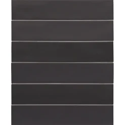 Eiffel art construction Carrelage Sol Effet Béton<Carrelage sol / mur brique effet béton noir mate 6x30 cm WADI NOIR