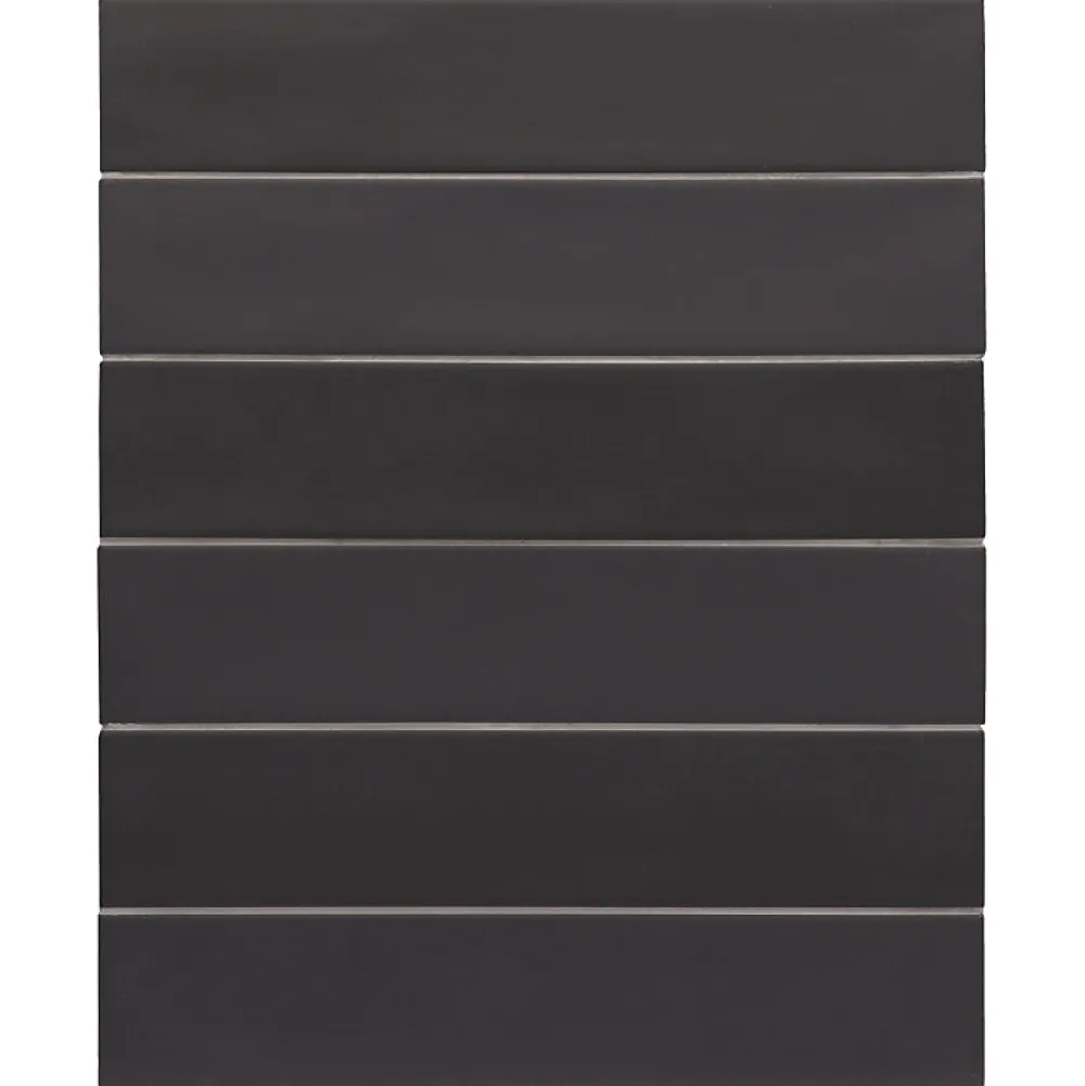 Eiffel art construction Carrelage Sol Effet Béton<Carrelage sol / mur brique effet béton noir mate 6x30 cm WADI NOIR