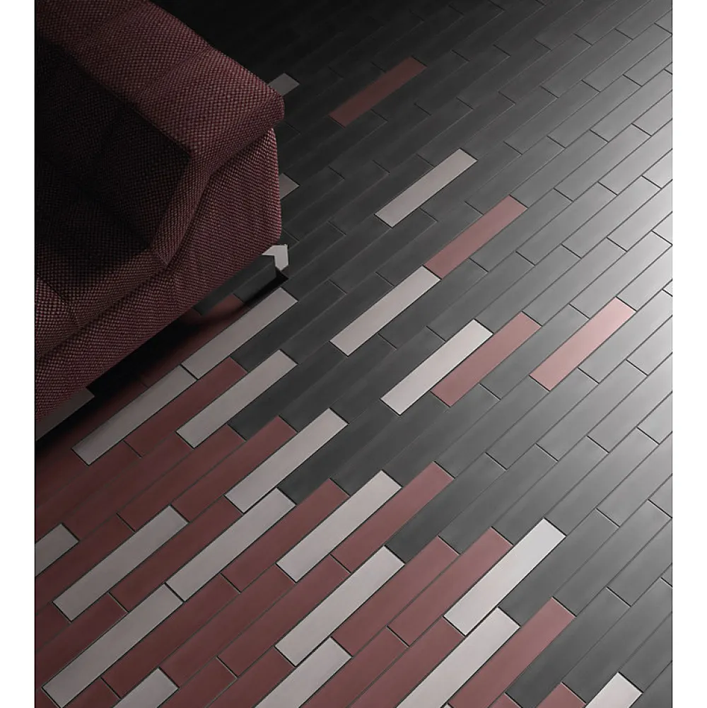 Eiffel art construction Carrelage Sol Effet Béton<Carrelage sol / mur brique effet béton noir mate 6x30 cm WADI NOIR