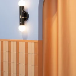 Aelle Carrelage Carrelage sol / mur briquette rectangulaire uni orange brillant 5X15 cm FÄRGBLOCK LUCIDO ARANCIO FGB109L- Carrelage Sol Pour Wc