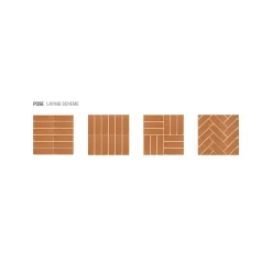 Aelle Carrelage Carrelage sol / mur briquette rectangulaire uni orange brillant 5X15 cm FÄRGBLOCK LUCIDO ARANCIO FGB109L- Carrelage Sol Pour Wc