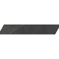 Aelle Carrelage Carrelage Sol Effet Marbre<Carrelage sol / mur chevron effet marbre noir 7,4X45 cmm - SCULTOREA Dark diamond chevron J475