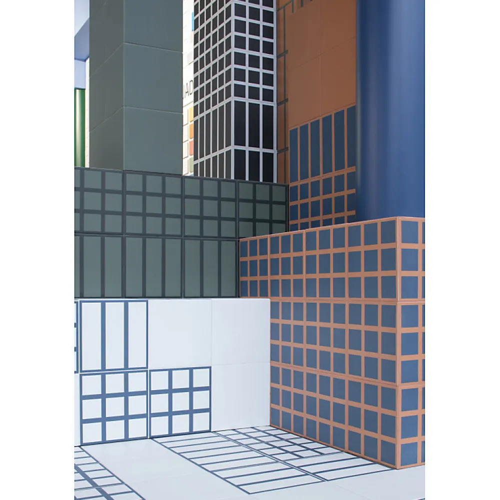 Aelle Carrelage Carrelage Sol Uni<Carrelage sol / mur décor mosaique noir et vert 18,6x18,6 cm OLTRE9 Nero Verde