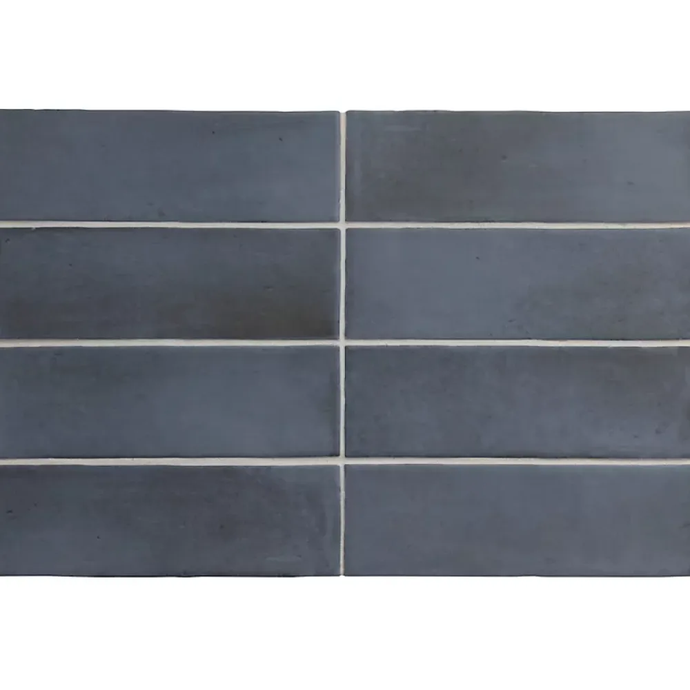 Aelle Carrelage Carrelage sol / mur effet zellige bejmat marocain 5X15 cm bleu mate 5X15 cm COCO BLUE NIGHT MATT- Carrelage Sol Pour Wc