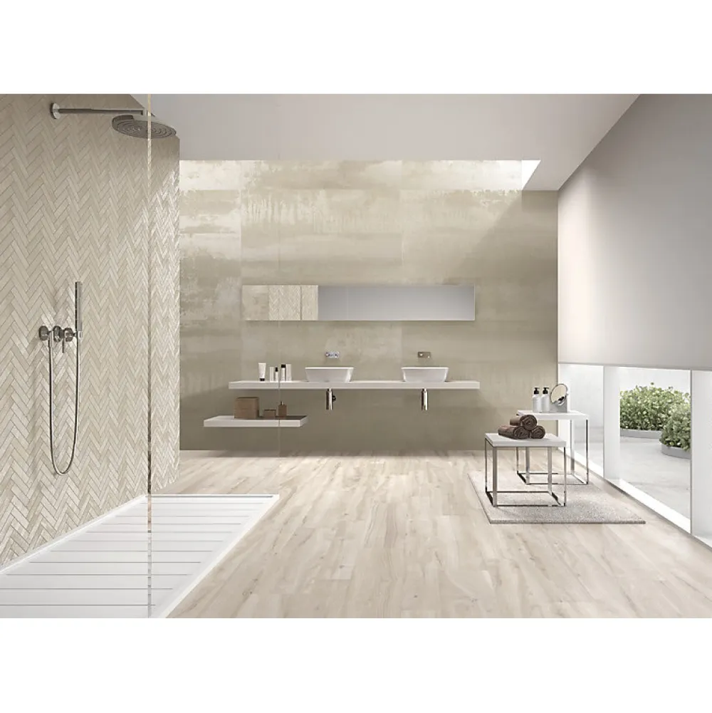 Aelle Carrelage Carrelage sol / mur effet métal beige 45x90 cm IONIC SAND- Carrelage Sol Pour Salle De Bains|Carrelage Sol Effet Métal