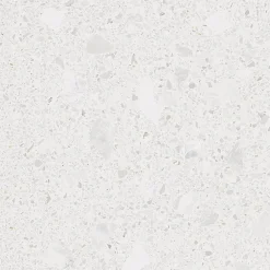 Eiffel art construction Carrelage sol / mur effet terrazzo blanc brillant 80x80 cm MISCELA NACAR POLISHED(vendu par boite de 1.26m2)- Carrelage Sol Effet Terrazzo