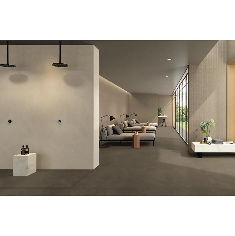 Aelle Carrelage Carrelage sol / mur effet béton ciré naturel 30x60 cm Boost natural umber- Carrelage Sol Pour Salle De Bains