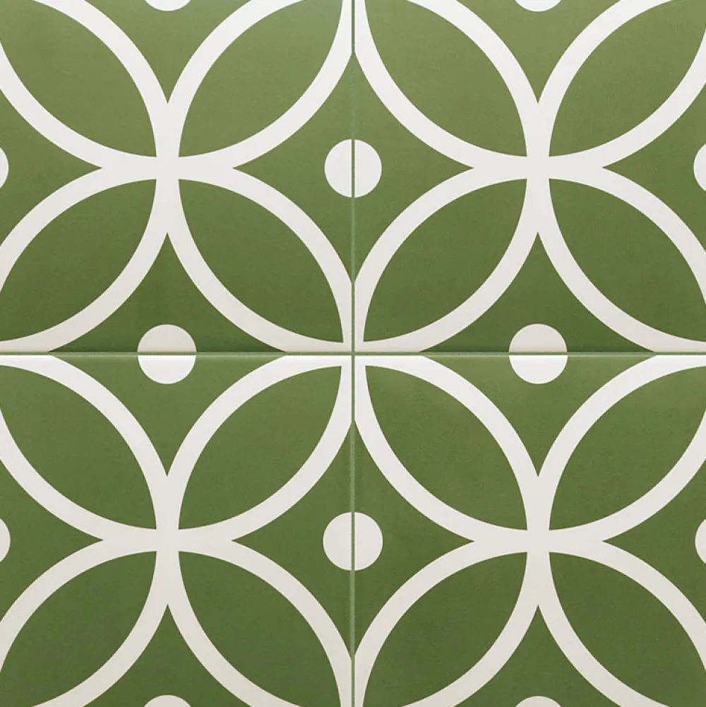 Aelle Carrelage Carrelage sol / mur effet ciment à motif 20x20 cm RIVOLI - BERGEN VERDE- Carrelage Sol Pour Cuisine