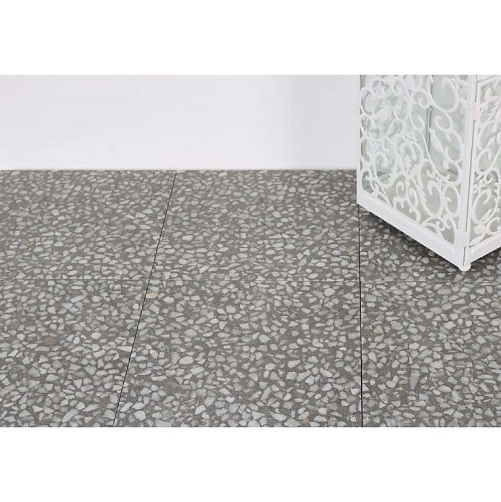 Aelle Carrelage Carrelage sol / mur effet terrazzo gris 30x30 cm FARNESE AMALFI CEMENTO- Carrelage Sol Effet Terrazzo