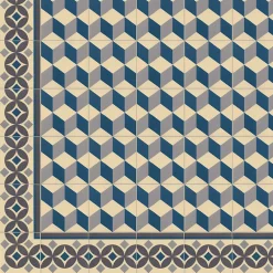 Aelle Carrelage Carrelage sol / mur effet ciment motif cube 20x20 cm 1900 GÜELL 3 ANGLE- Carrelage Sol Pour Cuisine|Carrelage Sol Effet Carreaux De Ciment