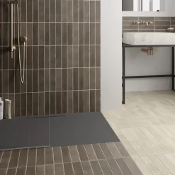 Aelle Carrelage Carrelage Sol Uni|Carrelage Sol Pour Wc<carrelage sol / mur effet zellige bejmat marron 6x24,6 cm mate ARGILE CACAO