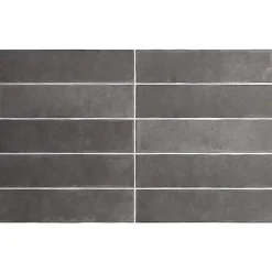 Aelle Carrelage Carrelage Sol Pour Wc<carrelage sol / mur effet zellige bejmat noir 6x24,6 cm mate ARGILE DARK