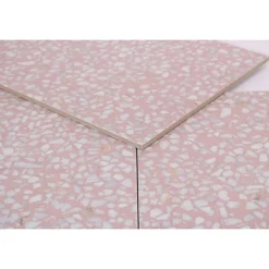 Aelle Carrelage Carrelage sol / mur effet terrazzo rose 30x30 cm FARNESE AMALFI ROSE- Carrelage Sol Effet Terrazzo