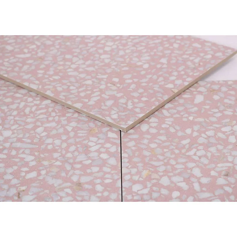 Aelle Carrelage Carrelage sol / mur effet terrazzo rose 30x30 cm FARNESE AMALFI ROSE- Carrelage Sol Effet Terrazzo