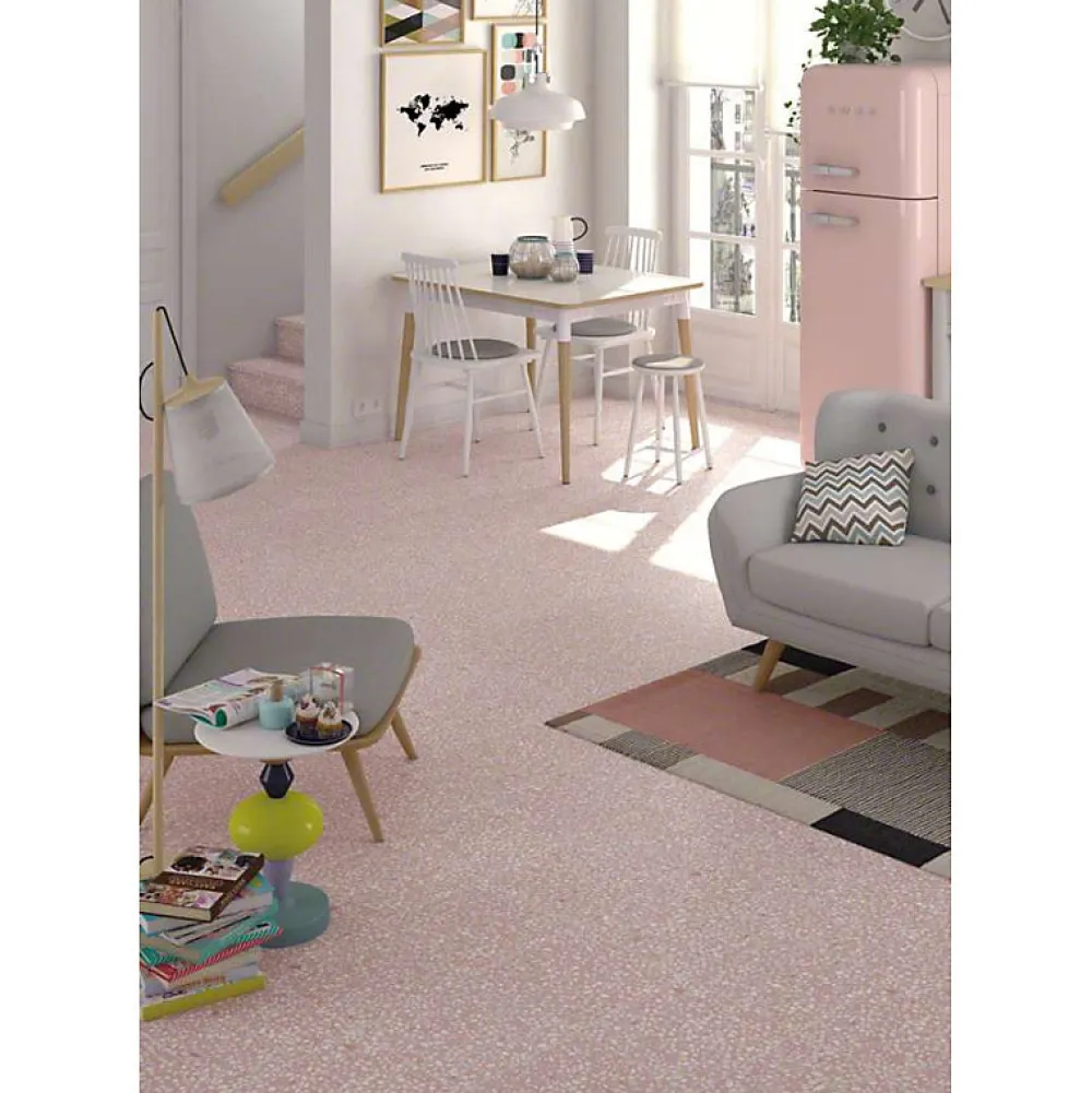 Aelle Carrelage Carrelage sol / mur effet terrazzo rose 30x30 cm FARNESE AMALFI ROSE- Carrelage Sol Effet Terrazzo