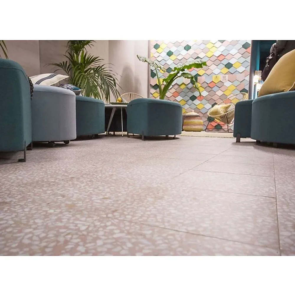 Aelle Carrelage Carrelage sol / mur effet terrazzo rose 30x30 cm FARNESE AMALFI ROSE- Carrelage Sol Effet Terrazzo