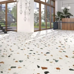 Aelle Carrelage Carrelage Sol Effet Terrazzo<Carrelage sol / mur effet terrazzzo coloré 60x60 cm STRACCIATELLA NACAR