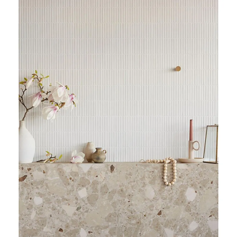 Aelle Carrelage Carrelage Sol Effet Pierre<Carrelage sol / mur effet terrazzo 80x80 cm MONACO R BEIGE